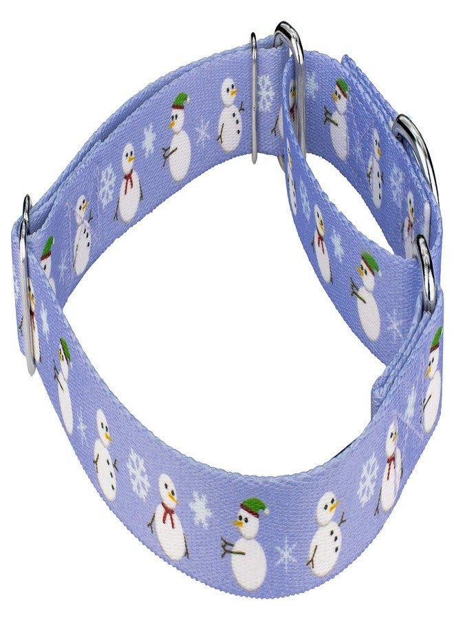 كانتري بروك ديزاين طوق مارتينجال للكلاب من كانتري بروك بيتز - بتصميم رجل الثلج - مجموعة عيد الميلاد بتصاميم احتفالية (1 بوصة، كبير) - Image 4